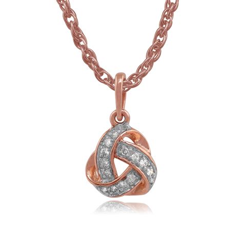 rose gold love diamond necklace.